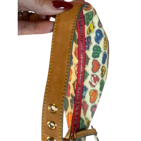 Dooney & Bourke Vintage Set EUC Hobo Bag & Coin Pouch With Rainbow Zippers - Picture 8 of 16